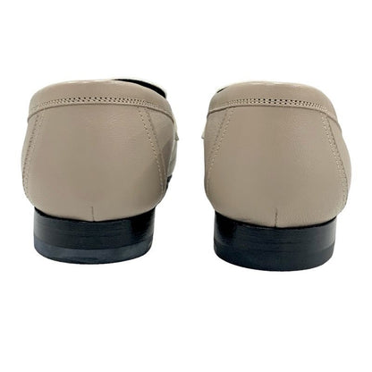 Hermes Royal Loafer Leather Shoes Leather Brown Beige Unused Moccasins Flat