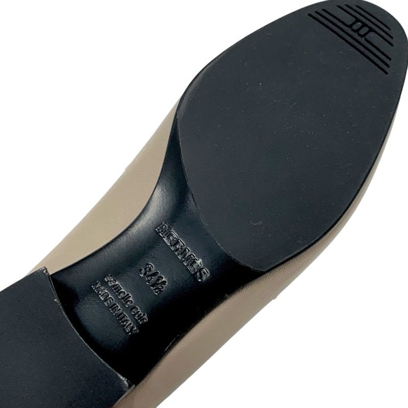 Hermes Royal Loafer Leather Shoes Leather Brown Beige Unused Moccasins Flat