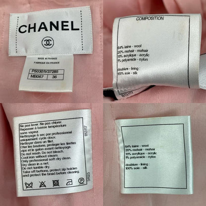 Chanel 2014 Jacket Tweed Gripore Wool Pink Worn By Lady Gaga