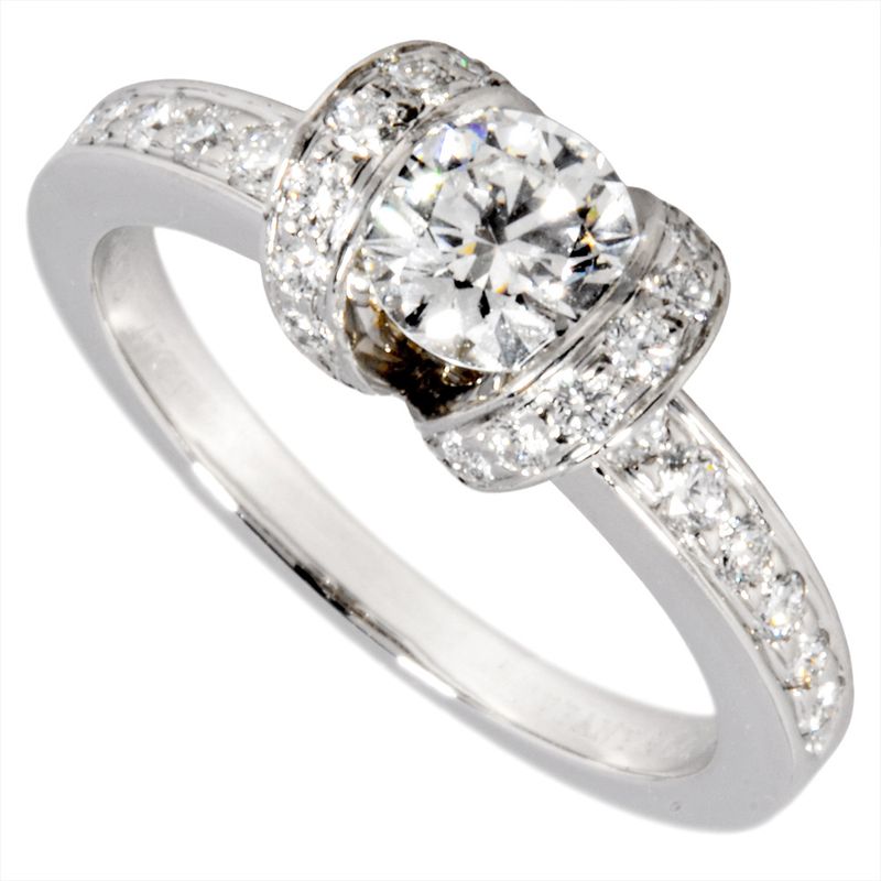 Tiffany & Co Tiffany & Co Ribbon Ring Rings Diamond 047ct Approx 9 Pt950 53g