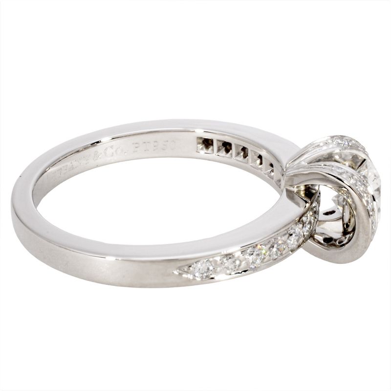 Tiffany & Co Tiffany & Co Ribbon Ring Rings Diamond 047ct Approx 9 Pt950 53g
