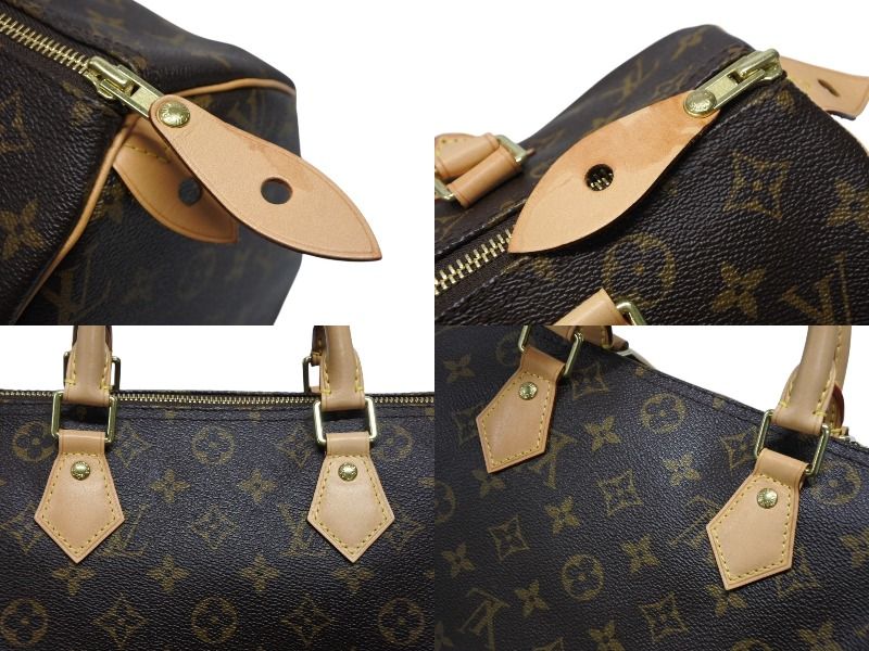 Louis Vuitton Speedy 30 Handbag Monogram Canvas Brown — view 6