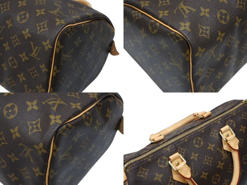 Louis Vuitton Speedy 30 Handbag Monogram Canvas Brown — view 8