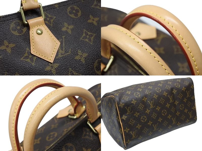 Louis Vuitton Speedy 30 Handbag Monogram Canvas Brown — view 7