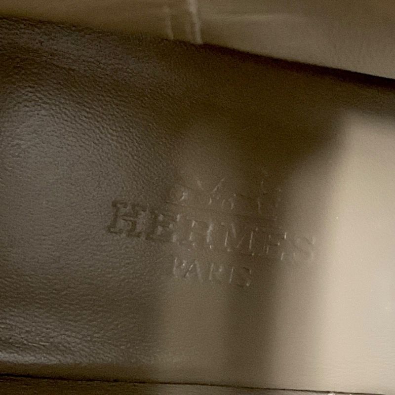 Hermes Saint Germain Boots Short Boots Shoes Leather Brown Silver Kelly Hardware