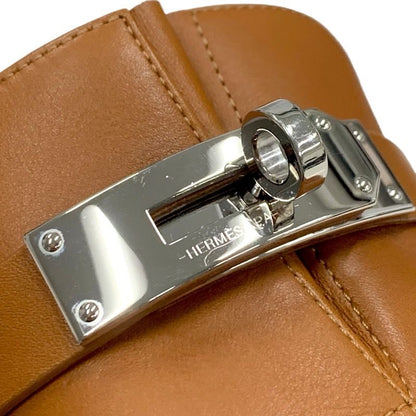 Hermes Saint Germain Boots Short Boots Shoes Leather Brown Silver Kelly Hardware