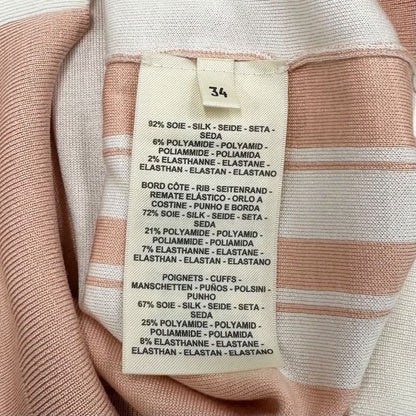 Hermes Top Pink Ivory Bridesdegala Knit Long Sleeve