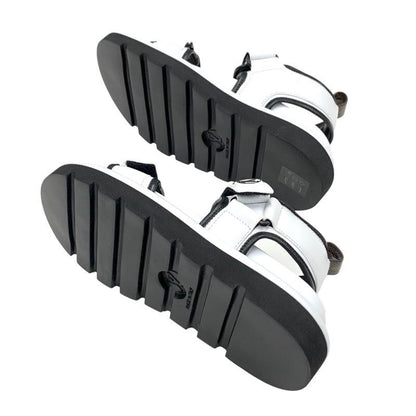 Louis Vuitton Pool Pillow Line Sandals Shoes Leather White Black White Unused