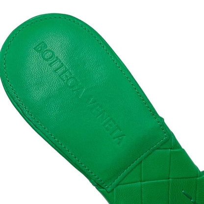 Bottega Veneta Lido Sandals Shoes Leather Green Mules Intrecciato