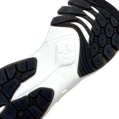 Louis Vuitton Run 55 Line Monogram Sneakers Shoes Fabric Neon Yellow Neon Pink