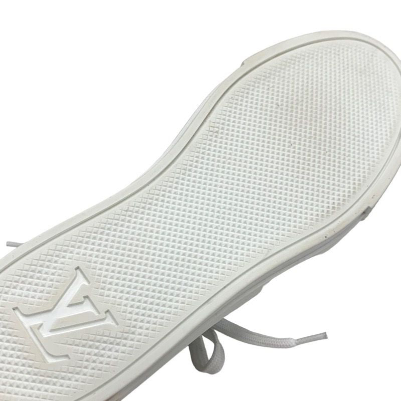Louis Vuitton Stellar Line Monogram Sneakers Shoes Mesh Leather White Blue Logo