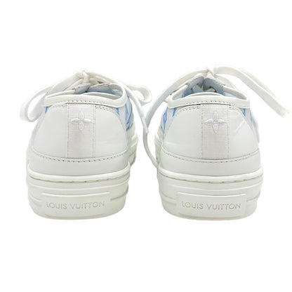 Louis Vuitton Stellar Line Monogram Sneakers Shoes Mesh Leather White Blue Logo