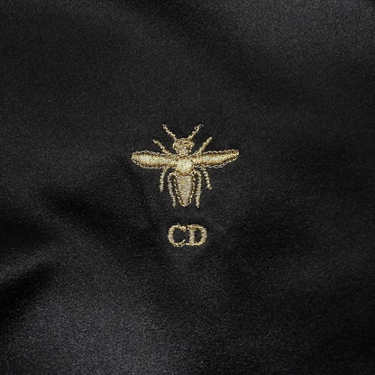 Christian DIOR 05dpa918g700 Lamb Leather Lined 100% Silk Casket Black 58 Made