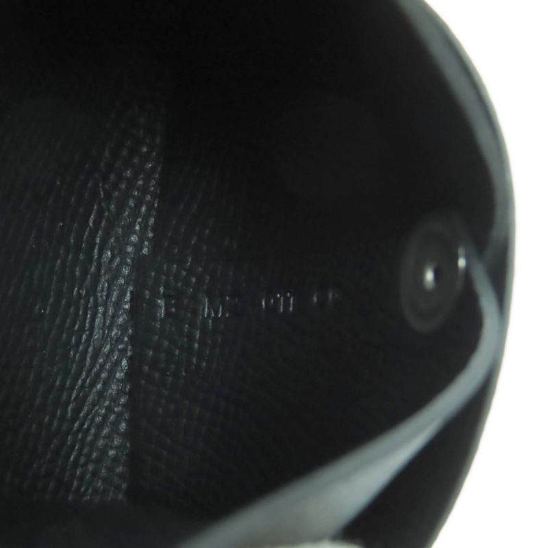 Hermes Bastia Black Vaux Epson Coin Case Coin Purse Wallet With Box Engraved B