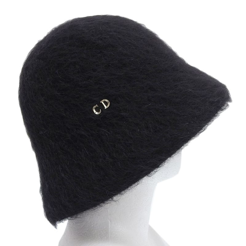 Christian DIOR 35dtm985g102 Mohair Mix CD Logo Hardware Bucket Hat Black M