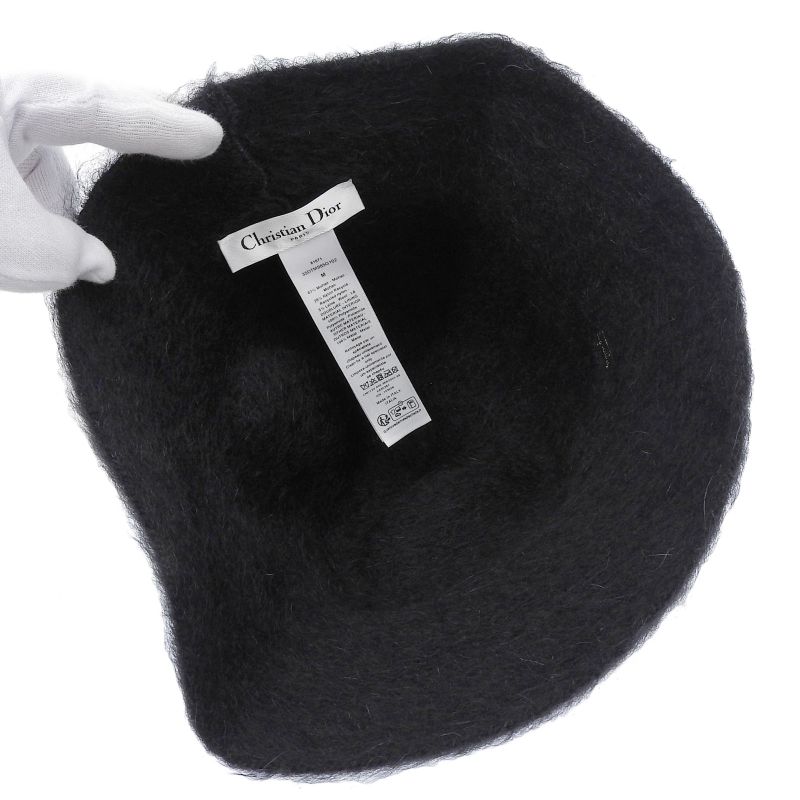 Christian DIOR 35dtm985g102 Mohair Mix CD Logo Hardware Bucket Hat Black M