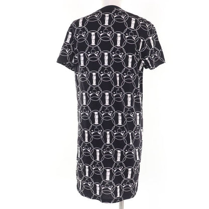 Hermes 2h4508db La Promenade Du Matin Morning Walk 100% Cotton Dress Black 38