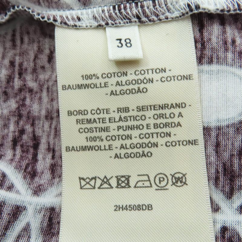 Hermes 2h4508db La Promenade Du Matin Morning Walk 100% Cotton Dress Black 38