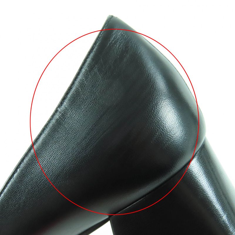 Gucci 643884 Malaga KID NERO Horsebit Mid Heel Leather Pumps Gold Hardware 38