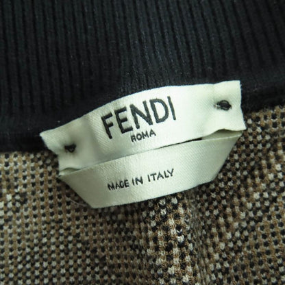 Fendi F Logo Allover Zucca Pattern Knit Skirt Mini Skirt Trapezoidal Skirt