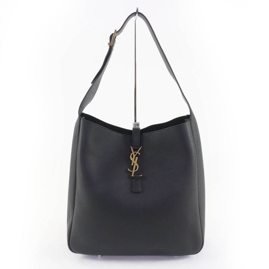 Saint Laurent Paris 753837 LE 5 A 7 Soft Large Leather Shoulder Bag Black Gold