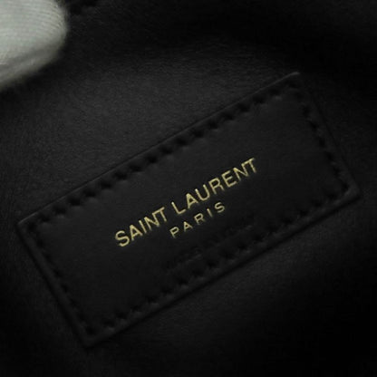 Saint Laurent Paris 753837 LE 5 A 7 Soft Large Leather Shoulder Bag Black Gold
