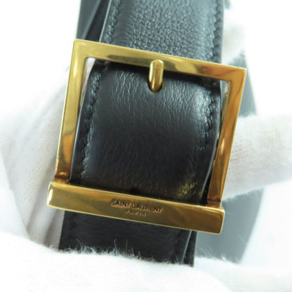 Saint Laurent Paris 753837 LE 5 A 7 Soft Large Leather Shoulder Bag Black Gold