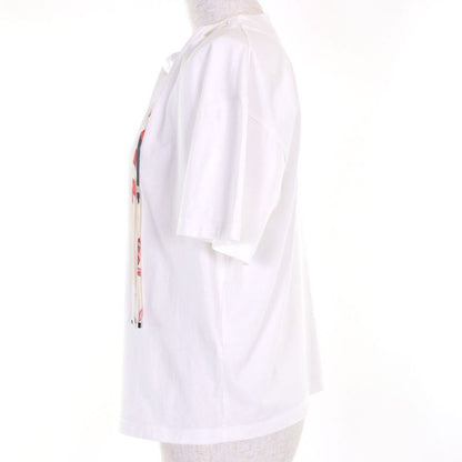 Hermes 06-7731 20SS 100% Cotton 100% Silk Top With Loop Tie Short Sleeve