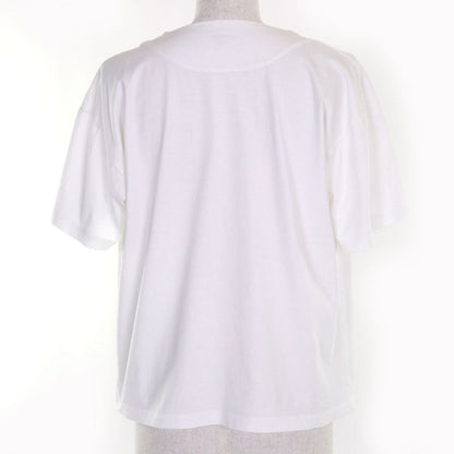 Hermes 06-7731 20SS 100% Cotton 100% Silk Top With Loop Tie Short Sleeve