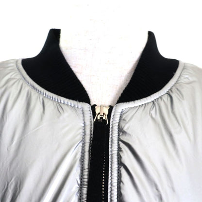 Gucci 24SS Resort Collection Metallic Runway Worn Zip Up Long Coat Silver 36