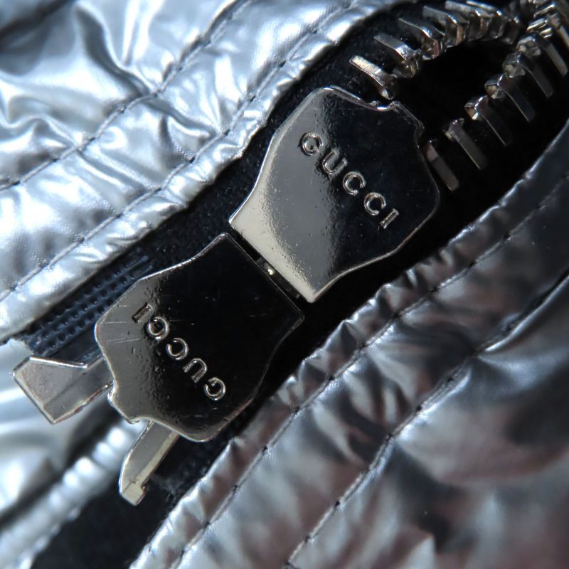Gucci 24SS Resort Collection Metallic Runway Worn Zip Up Long Coat Silver 36