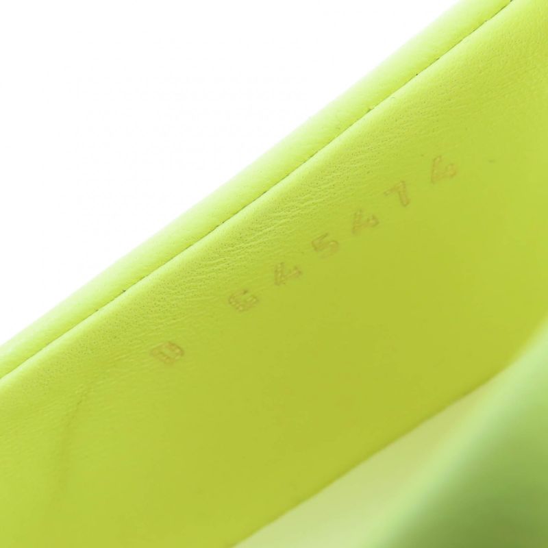 CHANEL G45474 Coco Mark Matelasse Turnlock Leather Loafers Yellow 37 With Box