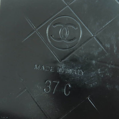 CHANEL G36646 Coco Mark Matelasse Turnlock Leather Loafer Black 37 With Box And