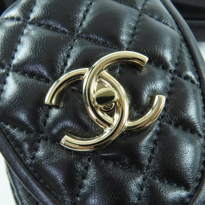 CHANEL G36646 Coco Mark Matelasse Turnlock Leather Loafer Black 37 With Box And