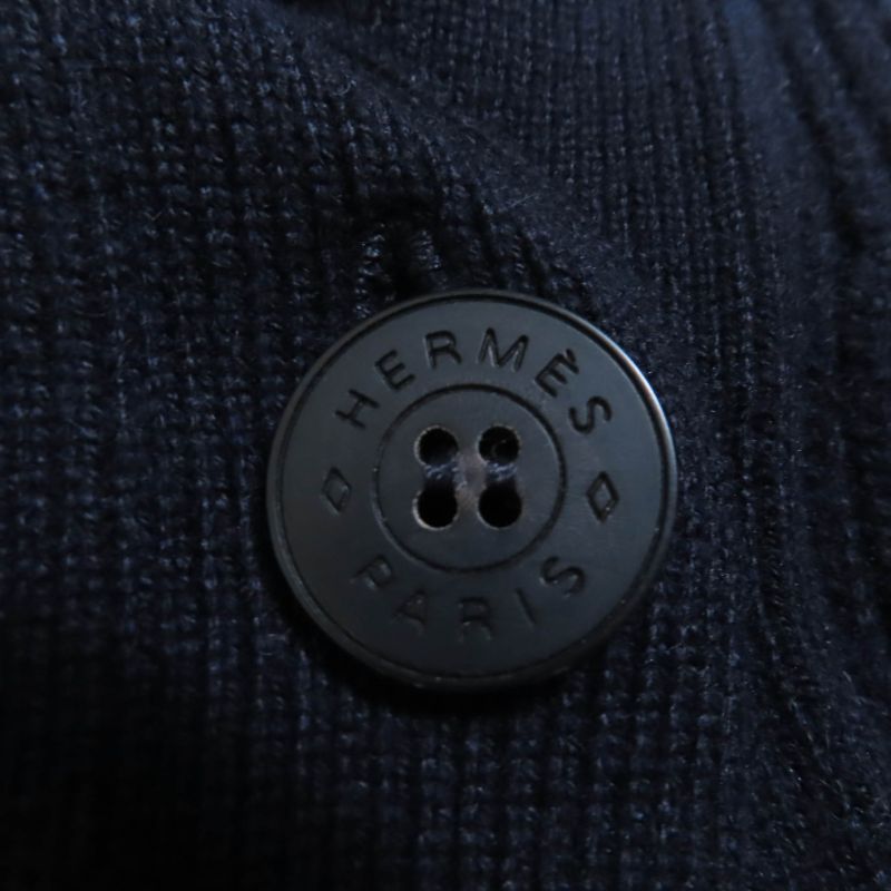 Hermes 2702d1 24AW 100% Cashmere Serie Buttons Long Sleeves Knitted Cardigan