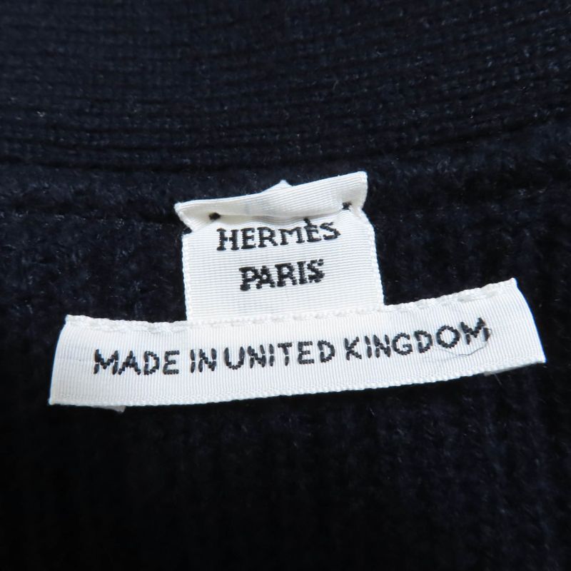 Hermes 2702d1 24AW 100% Cashmere Serie Buttons Long Sleeves Knitted Cardigan