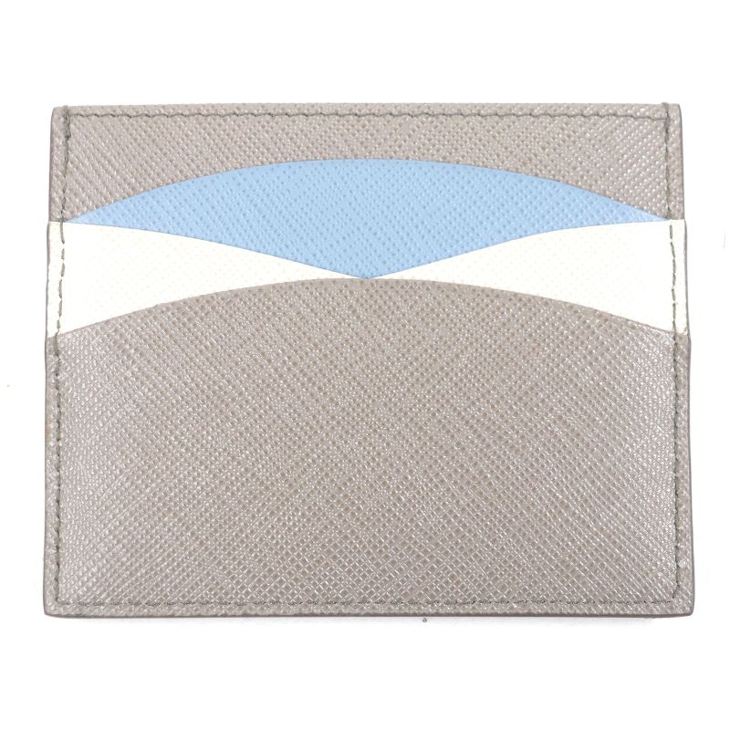 Prada 1mc025 Saffiano Leather Metal Logo Pass Case Business Card Holder Card