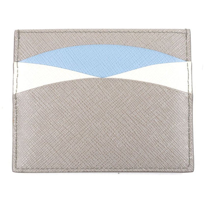 Prada 1mc025 Saffiano Leather Metal Logo Pass Case Business Card Holder Card