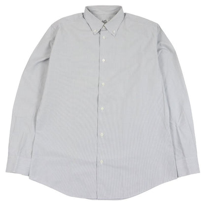 Hermes 100% Cotton Sleeve Serie Button Down H Logo All Over Long Sleeves Long