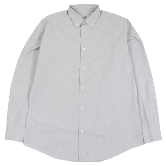 Hermes 100% Cotton Sleeve Serie Button Down H Logo All Over Long Sleeves Long