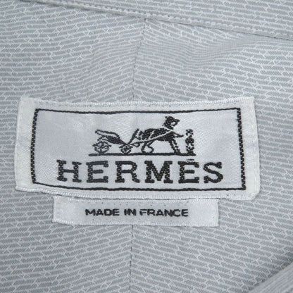 Hermes 100% Cotton Sleeve Serie Button Down H Logo All Over Long Sleeves Long