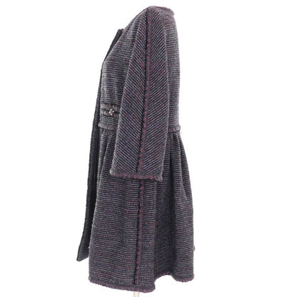 CHANEL P42301 100% Silk Lining With Coco Mark Buttons Lame Collarless Tweed