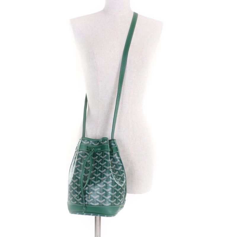 Goyard Petit Flo Bucket Bag Goyard Din Canvas Leather Drawstring 2WAY Shoulder