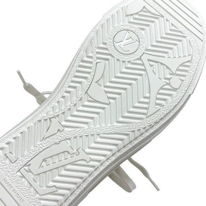 Louis Vuitton Charlie Line Sneakers Shoes Fabric Beige White Unused LV Logo