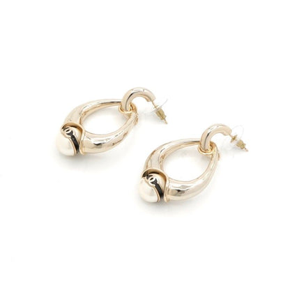 Chanel Earrings Earring Gold Coco Mark Pearl