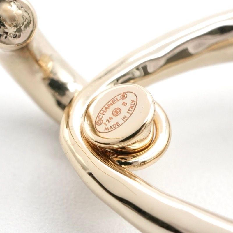 Chanel Earrings Earring Gold Coco Mark Pearl