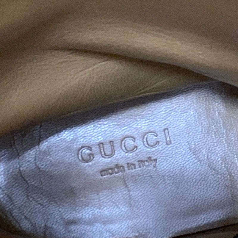 Gucci Boots Long Boots Shoes Leather Black Gold Tassel Sherry Line