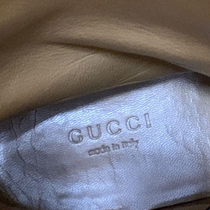 Gucci Boots Long Boots Shoes Leather Black Gold Tassel Sherry Line