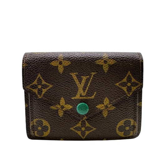 Louis Vuitton M60286 Marie Veil Monogram Card Case Wallet Brand Brown Unisex