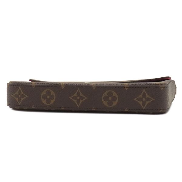 Louis Vuitton Chain Wallet Pochette Felicie Monogram Canvas Fuchsia Gold